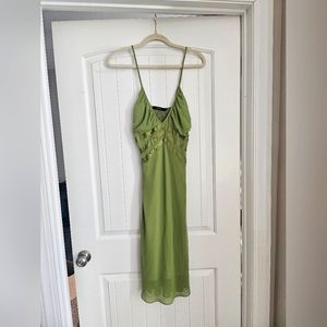 Arden B Y2K Green Midi Dress